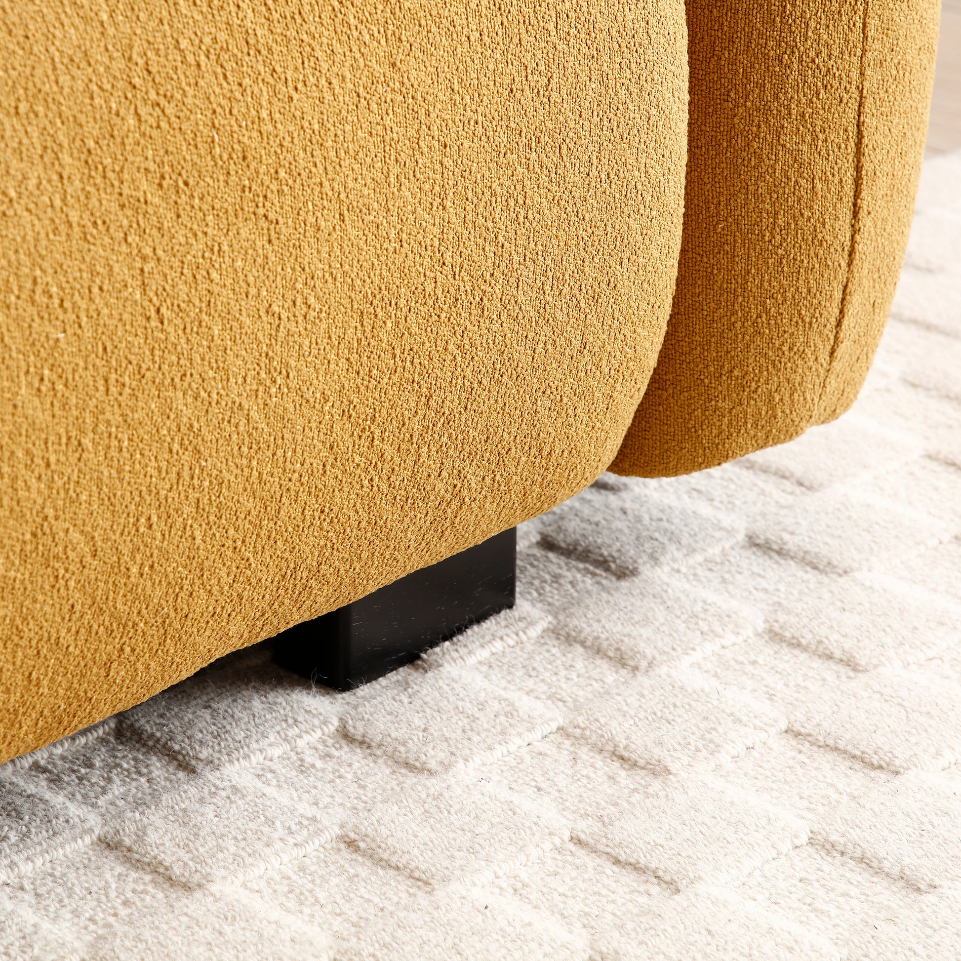 81.48" Modern Sofa Couch,3 Seater Teddy Sofa Sectional With Wooden Legs For 3 4 Persons, Upholstered Deep Seat Beautiful Seat Sofa Chaise For Living Room,Bedroom, Apartment And Office,Cognac Cognac Wood Primary Living Space Modern Foam Teddy 4 Seat