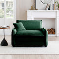 Comfortable Single Deep Seat Sofa With One Pillow, Suitable For Living Room And Bedroom, Club Multiple Occasions,Green Corduroy Green Corduroy 1 Seat