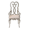 Madigan Ivory And Antique Champagne Arm Chairs Set Of 2 Ivory Dining Room Glam Poplar Set Of 2 Wood Fabric