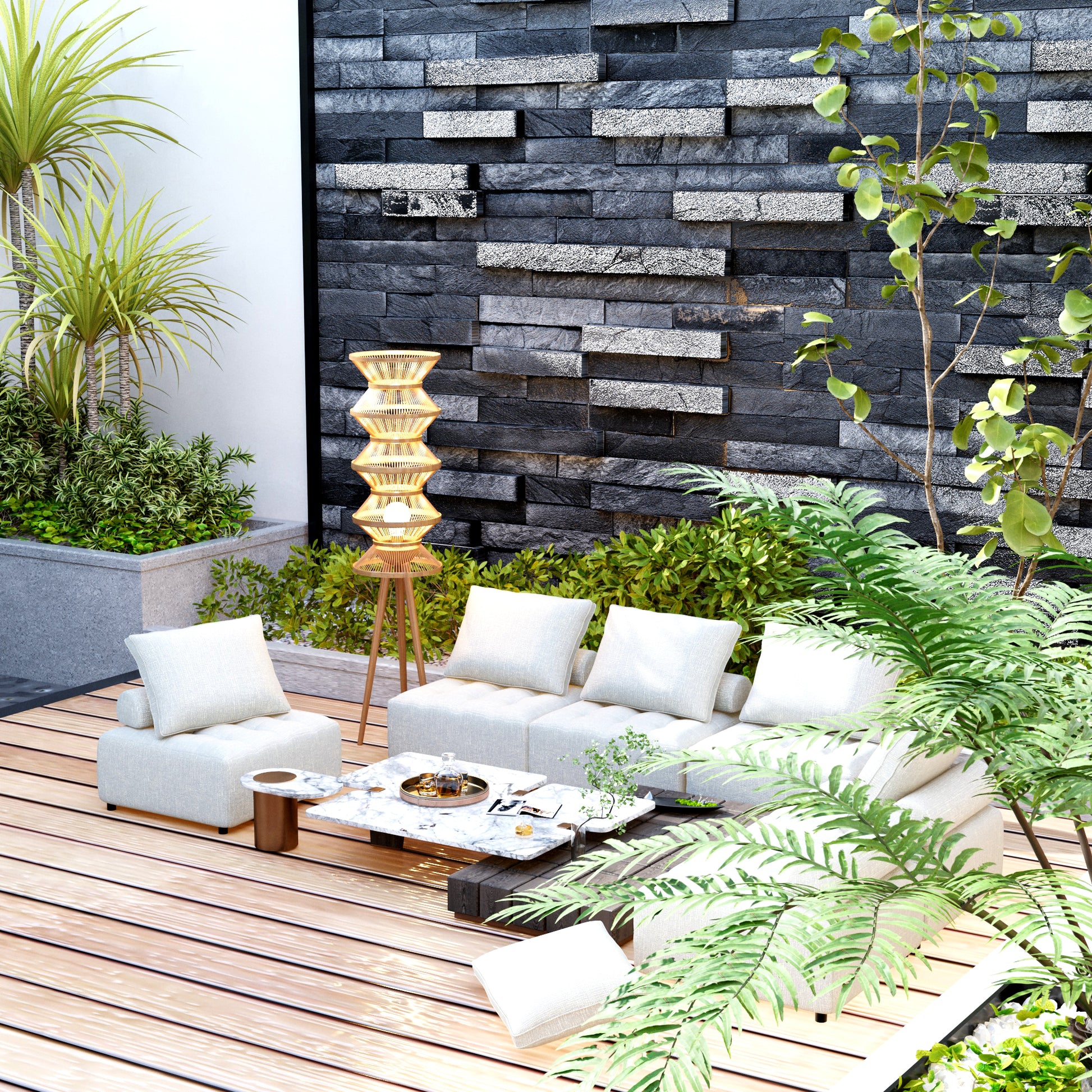 Outdoor Modular Sofa, With Aluminum Structure, Support Cushion And Back Cushion Cover Removable, Fade Resistant, Waterproof Sofa Cover Included,Beige The Ratebased On A Single Piece Beige Aluminium 1 Seat