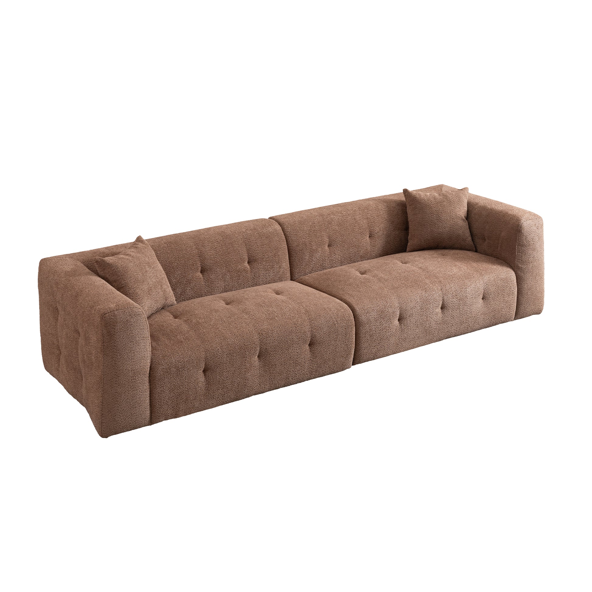 2297 Brown Sofa Brown Fabric 3 Seat