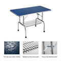 Large Grooming Table For Pet Dog And Cat With Adjustable Arm And Clamps Large Heavy Duty Animal Grooming Table, 42'' Blue Blue Stainless Steel