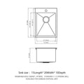 Stainless Steel Drop In Kitchen Sink 15X20 Inch Topmount Sinks 16 Gauge Single Bowl Brushed Nickel Stainless Steel