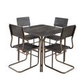 5 Piece Wood Table & 4 Chairs,Modern Dining Table Furniture Set For Home, Kitchen, Dining Room,Dining Table And Chair Wood Grey Seats 4 Dining Room American Design,American Traditional,Antique Metal & Wood Metal & Wood