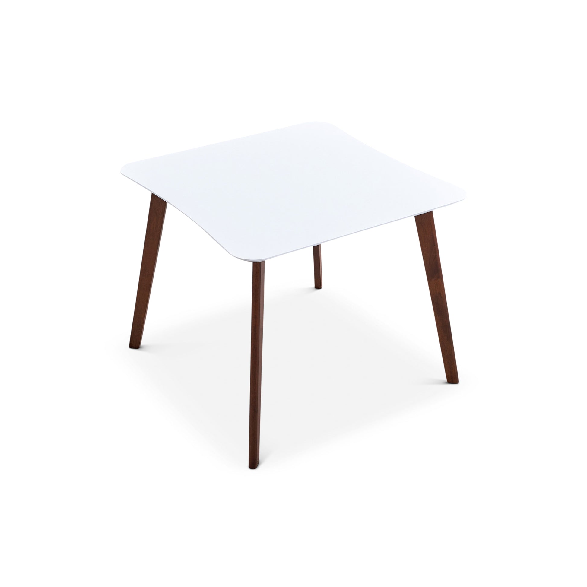 Benton Modern White Top Dining Table Brown,Walnut Brown,White Seats 4 White Dining Room Square Mdf,Solid Wood