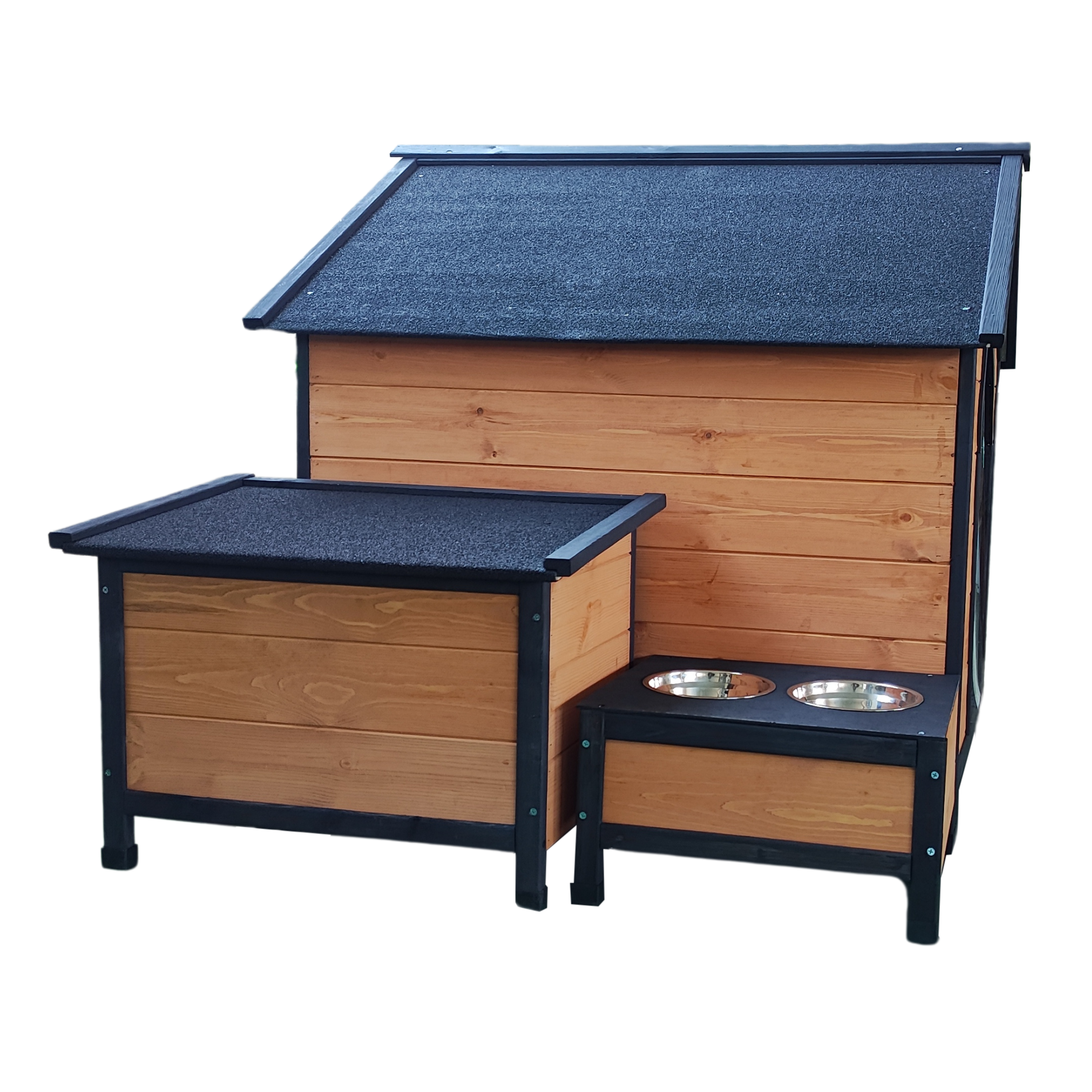 Xpt088 Wearable And Strong Dog House For Playground Natural Solid Wood