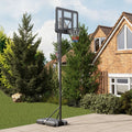 Soozier Portable Basketball Hoop, 7.7 10' Height Adjustable Basketball Goal With 43