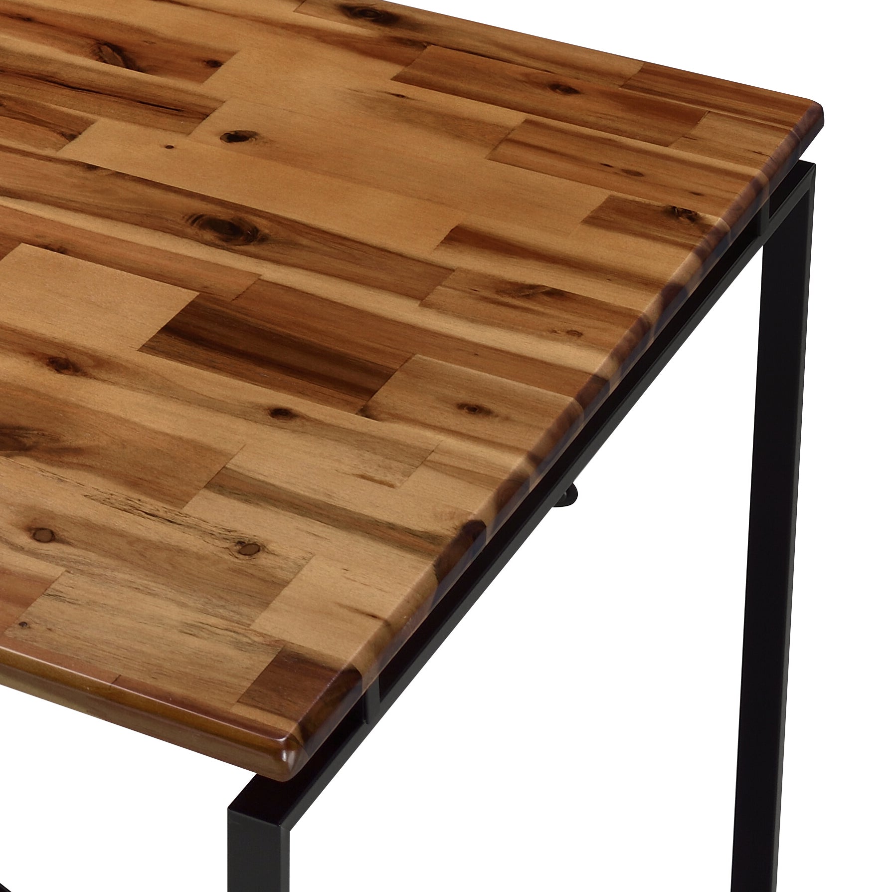 Oak And Black Dining Table With Metal Sled Base Oak Seats 4 Dining Room Industrial Rectangular Wood Metal Sled