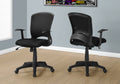 Office Chair, Adjustable Height, Swivel, Ergonomic, Armrests, Computer Desk, Work, Black Mesh, Black Metal, Contemporary, Modern Black Foam Polyester