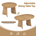 Retro Extendable Dining Table With A 16 Inch Middle Leaf For Dining Room And Kitchen Natural Wood Wash Natural Wood Wash Solid Wood Mdf