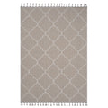 Naar Guros Collection 8X10 Ivory Trellis Indoor Outdoor Area Rug Ivory Polypropylene