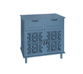 2 Door 2 Drawer Cabinet, American Furniture, Suitable For Bedroom, Living Room, Study Blue Mdf