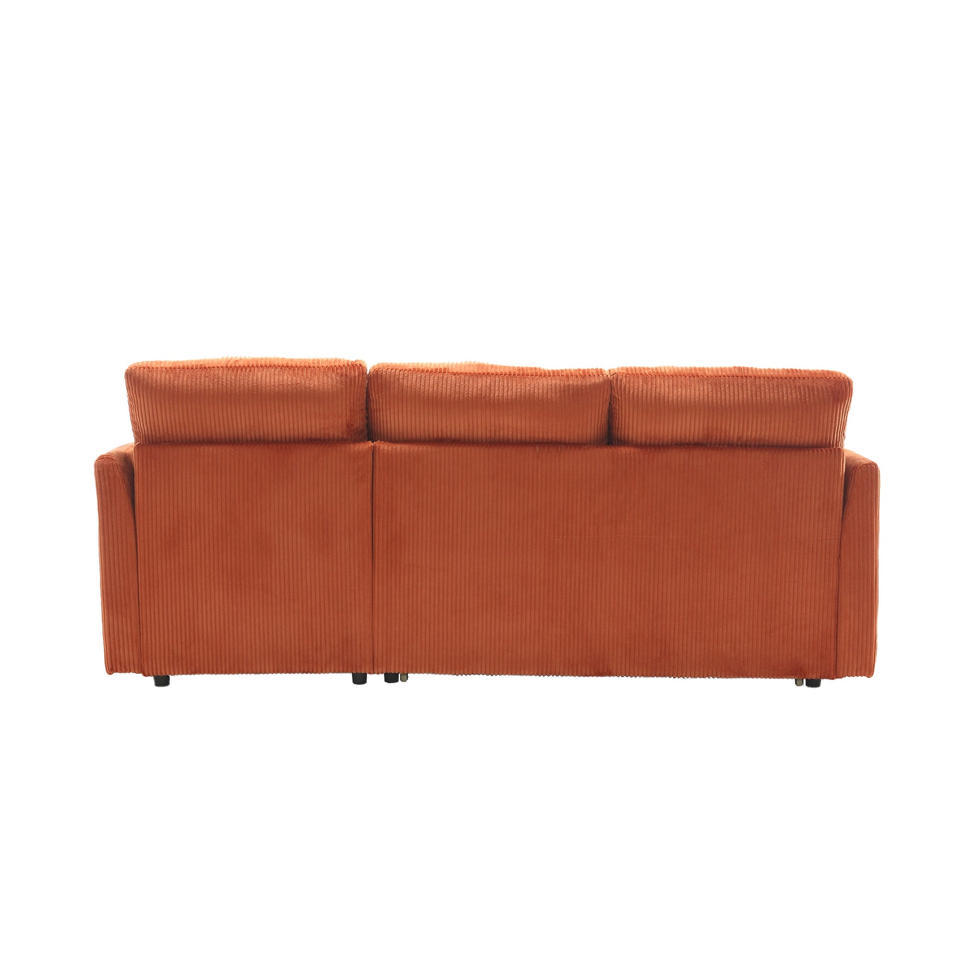 United We Win Furniture, Modular L Shaped Sofa, Modular Long Sofa With Reversible Chaise Lounge, Sofa Bed, Sleeper Sofa, Modular Sofa Combination With Storage Seats. Orange Velvet 3 Seat