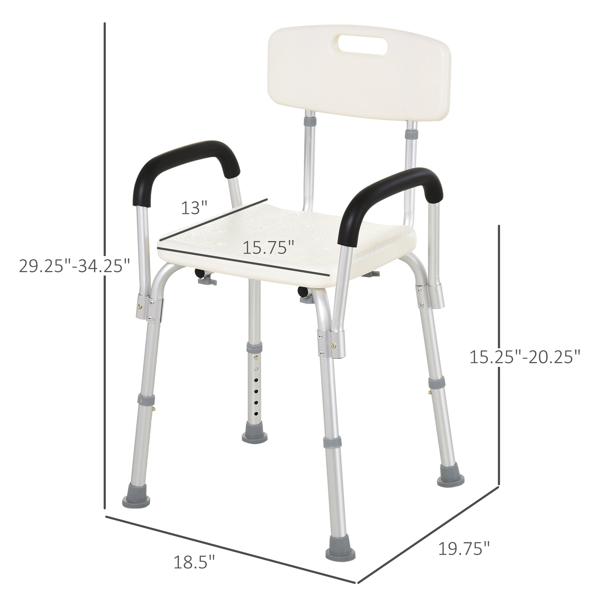 Homcom Shower Chair, Mobility Medical Grade Bath