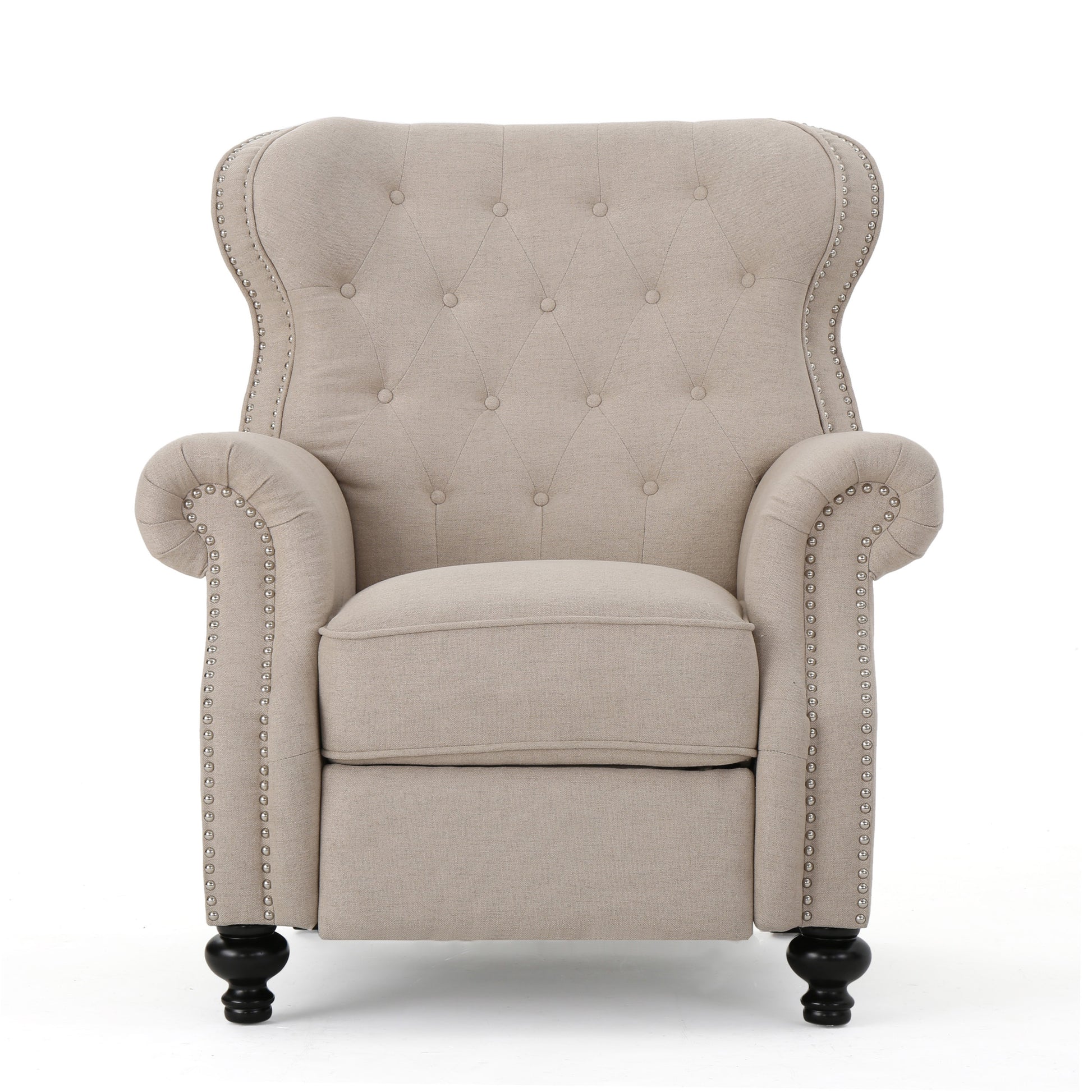 Push Rack Recliner Wheat Fabric