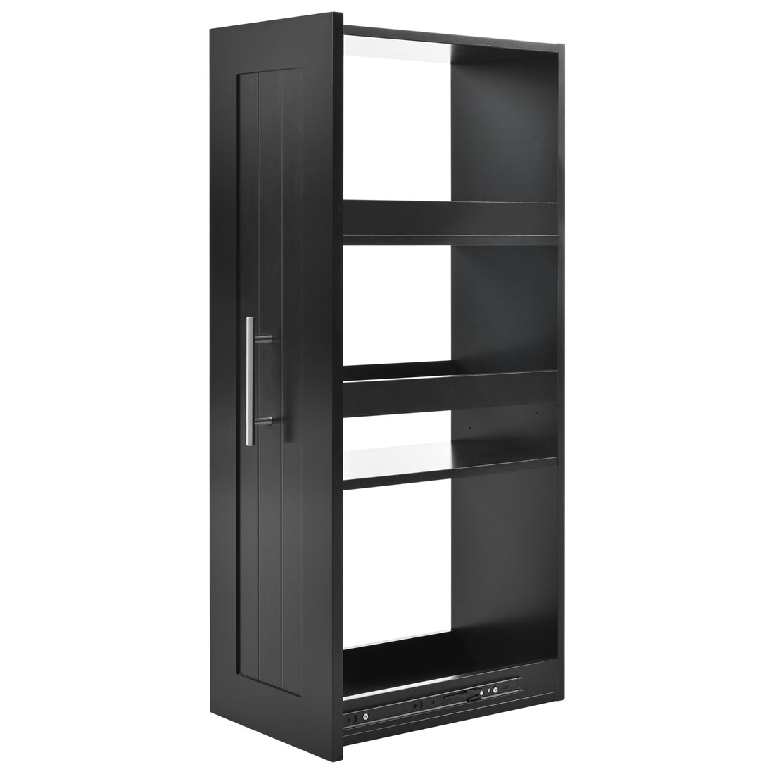 K&K Kitchen Island With Drop Leaf, Kitchen Storage Cart With 3 Tier Pull Out Cabinet Organizer, Internal Storage Rack, Rolling Kitchen Cart On Wheels With Towel Rack, 2 Drawers, For Kitchen, Black Black Brown Kitchen Classic,Farmhouse,Luxury,Modern