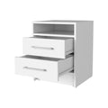 Eastover Nightstand 2.0 In Melamine With Two Drawers White 2 Drawers Bedroom Rectangle Modern Drawers Particle Board Melamine