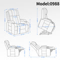 Infinite Position Up To 350 Lbs Power Lift Recliner Chair For Elderly, Heavy Duty Motion Mechanism With 8 Point Vibration Massage And Lumbar Heating, Usb Charging Port, Cup Holders, Brown White Metal Primary Living Space Heavy Duty Pine Brown Faux