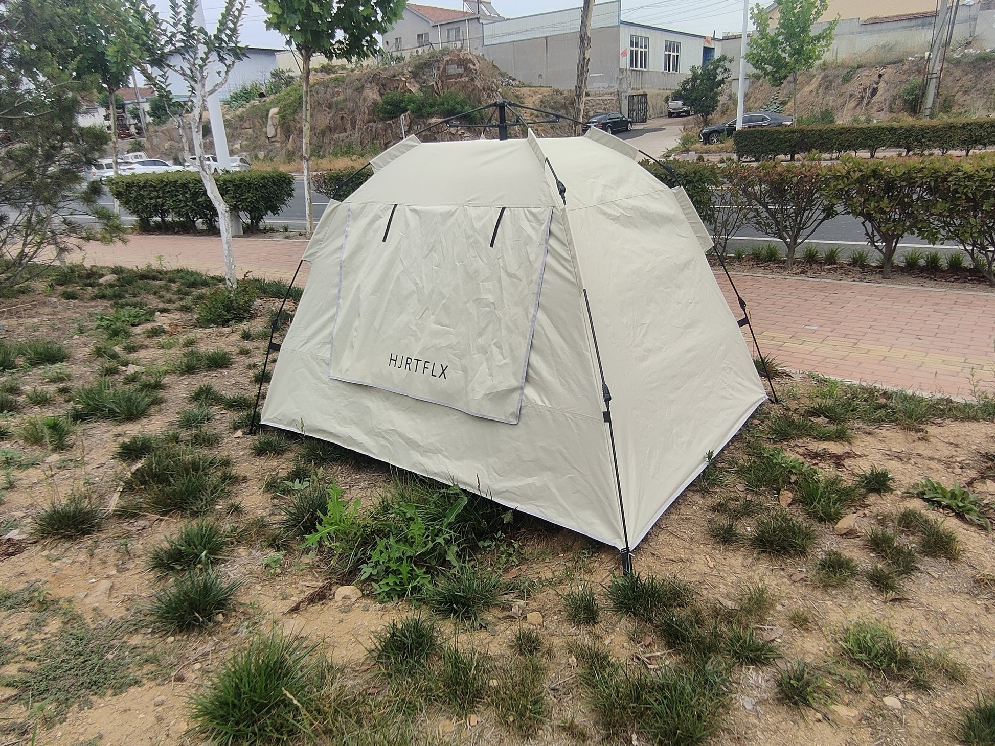 Tent, Quick Opening Automatic Tent, Waterproof And Uv Resistant Tent, Suitable For 2 3 People Camping, Picnic, Outdoor Travel Tent Beige Beige Classic Polyester