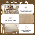 Retro Style Dining Chair Set With 4 Upholstered Chairs For Dining Room And Living Room Natural Wood Wash Natural Wood Wash Solid Wood Mdf