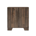 Plinz Brown 2 Drawer Nightstand Brown Engineered Wood