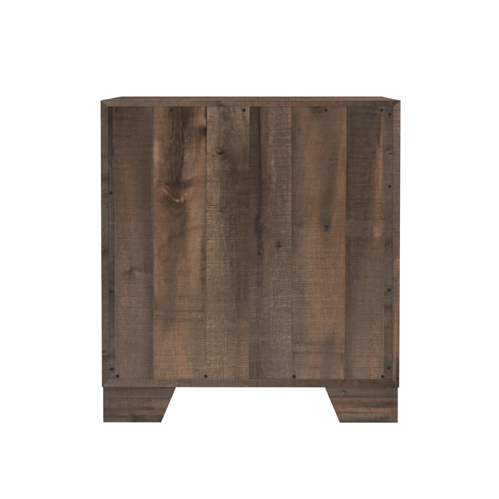 Plinz Brown 2 Drawer Nightstand Brown Engineered Wood