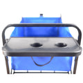 Folding Wagon Garden Shopping Beach Cart Blue Blue Metal