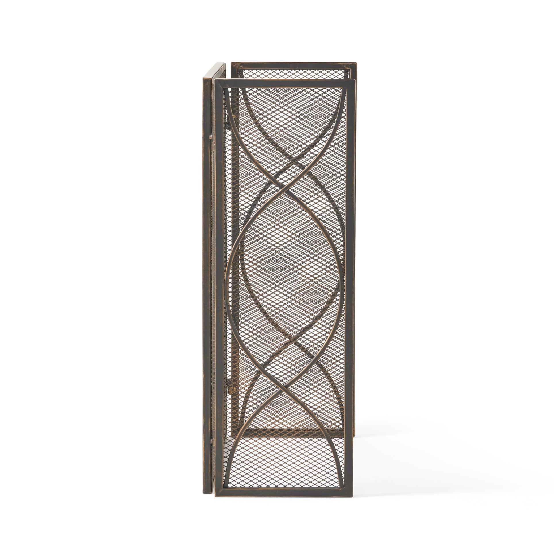 Fire Screen Black Gold Iron