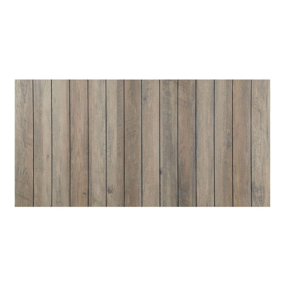 Industrial Style 1Pc Sofa Table Natural Tone Slat Design Console Table Open Bottom Shelf Living Room Furniture Black Natural Primary Living Space Classic,Industrial,Modern,Transitional Console Tables Rectangular Steel