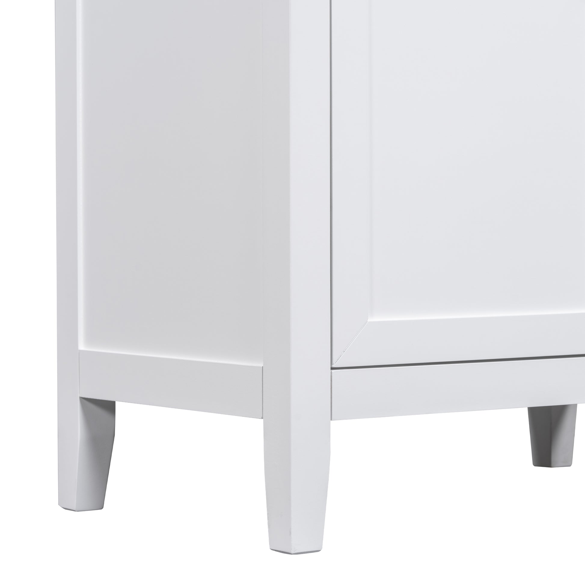 30" Bathroom Vanity With Sink Combo, White Bathroom Cabinet With Drawers, Solid Frame And Mdf Board Old Sku:N725S999222K White Solid Wood Mdf
