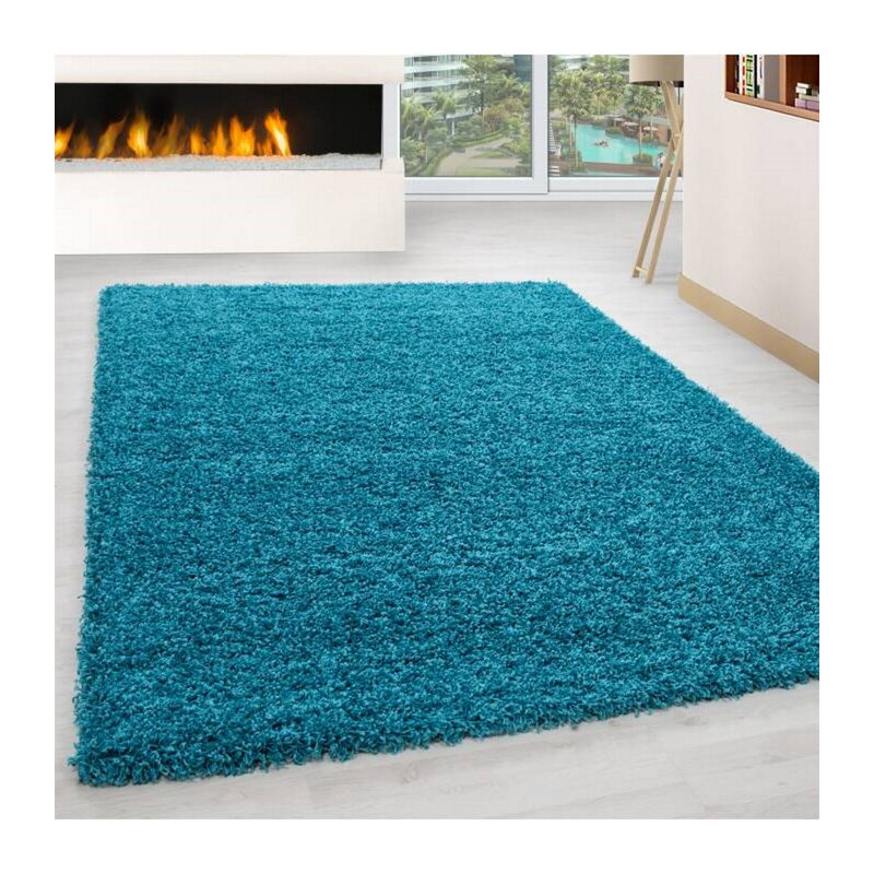 Shaggy Area Rugs, Carpets For Livingroom, 7X10 Area Rugs ,Shaggy Turquoise Rectangle 8&10 Turquoise Contemporary Abstract Polypropylene