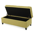 Juliana Storage Ottoman Green Fabric