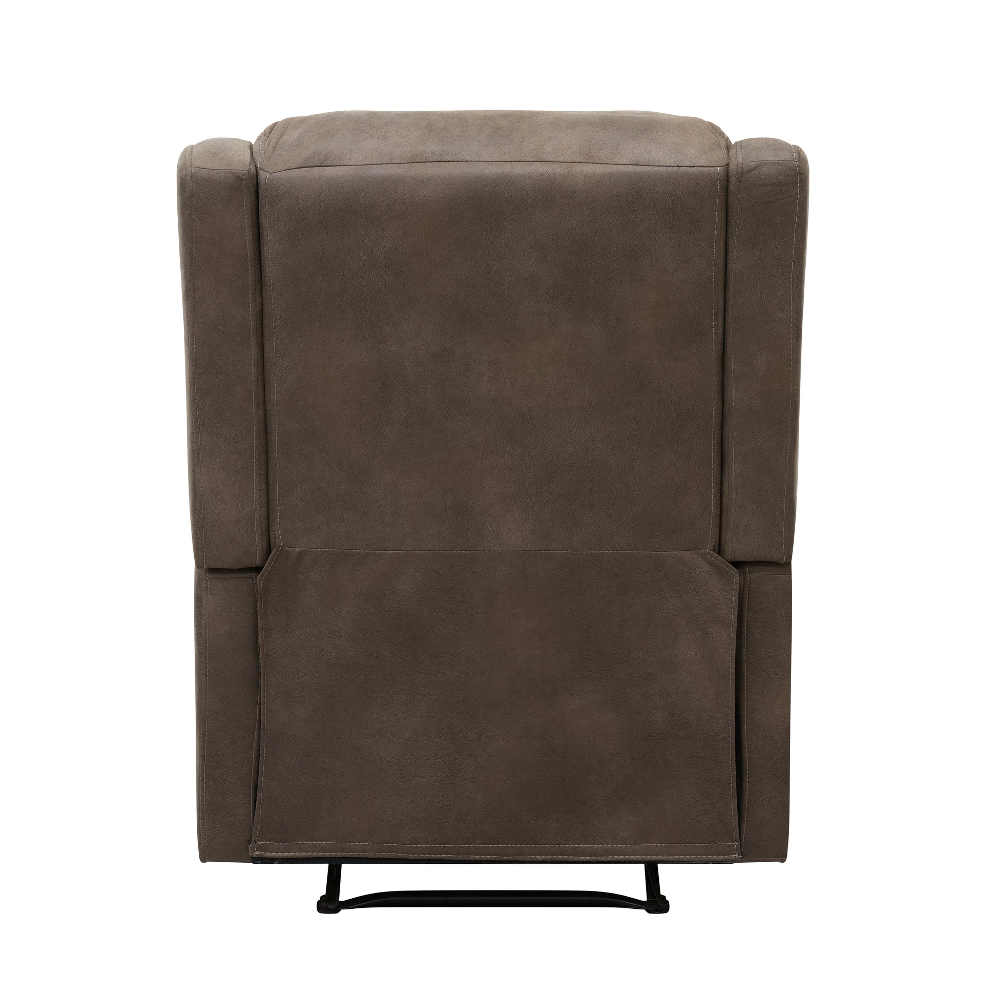 Microfiber Upholstery Brown Reclining Chair 1Pc Living Room Furniture Comfort Seating Brown Microfiber Wood Primary Living Space Solid Wood