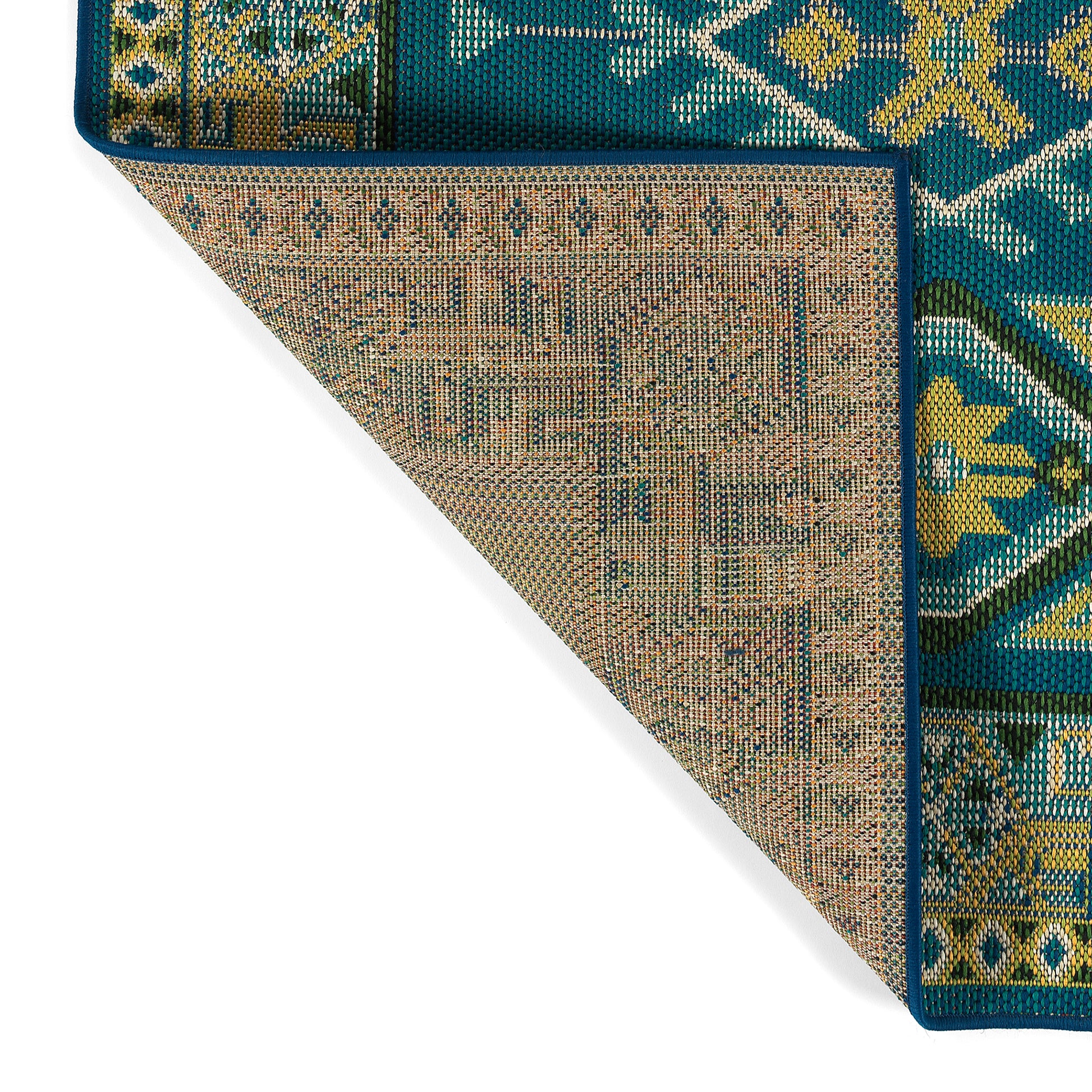 Traditional, Transitional, Oriental, Medallion, Border, Cut Pile 1'9" X 3' Rectangle Throw Rug Blue Polypropylene