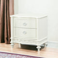 Ivory 2 Drawer Nightstand Ivory 2 Drawers Bedroom Rectangle Drawers Wood