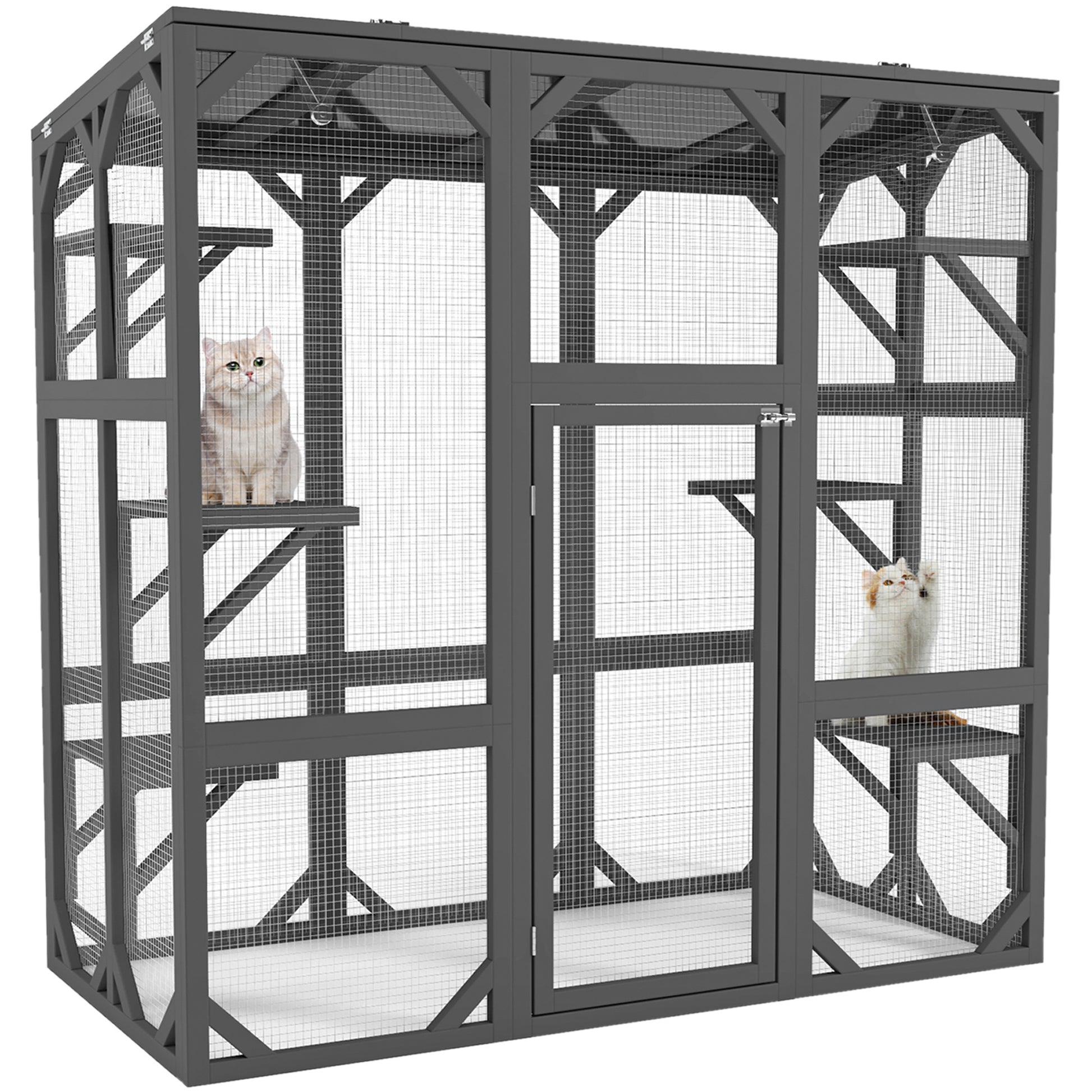Catio Outdoor Cat Enclosure Cat House Wooden Cat Cage Large Feral Cat