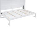 Queen Size Murphy Bed Wall Bed With Top Cabinets,White Queen White Plywood