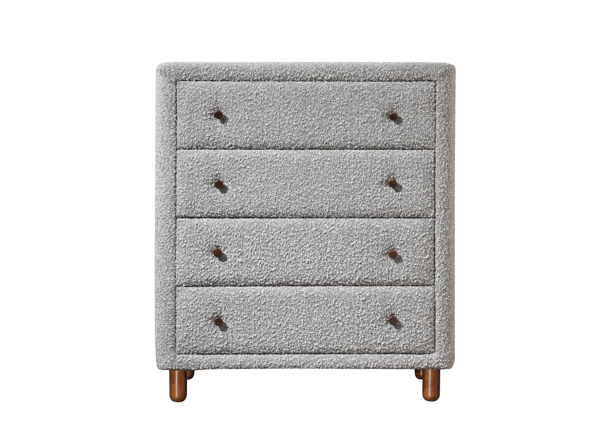 Grey 4 Drawer Upholstered Chest Grey Bedroom Wood Fabric