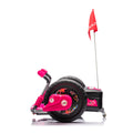 12V Kids Ride On Electric Toy,2Wd,16'' Exaggerated Wheel,Dual Handle Control For 360 Degree Flexible Steering And Rotation,Solid Metal Frame,Provide A Speed Of 4.66 Mph For Kids Aged 6 . Pink 50 99 Lbs Polypropylene