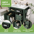 30'' Bathroom Vanity With Top Sink, Modern Bathroom Storage Cabinet With 2 Drawers And A Tip Out Drawer, Single Sink Bathroom Vanity Same As Sw000143Aaf Green Bathroom Modern Solid Wood Mdf Resin