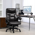 Vinsetto Heavy Duty Pu Leather Office Chair Hold Up To 400Lb, Black Black Pu Leather