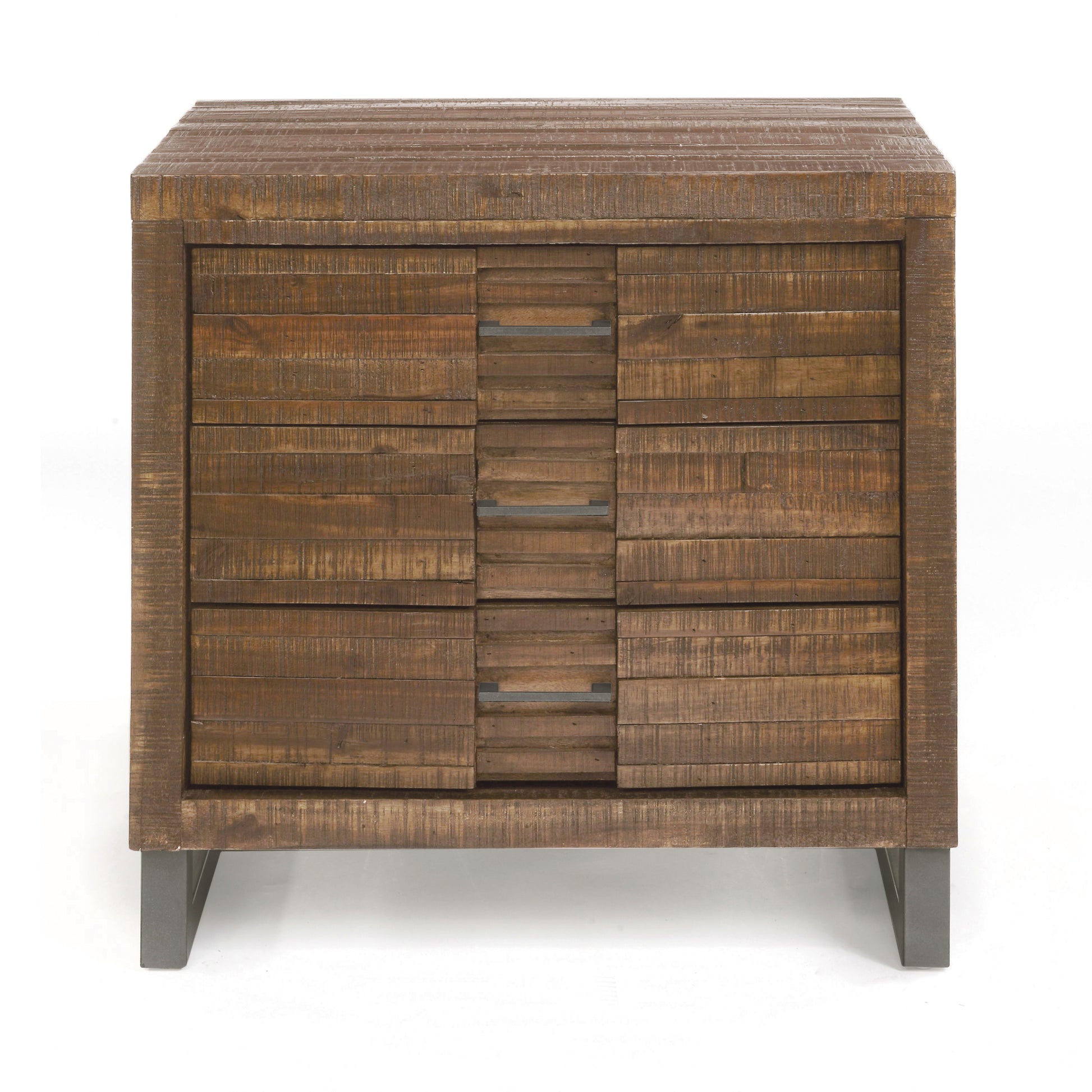 Reclaimed Oak 3 Drawer Nightstand Oak 3 Drawers Bedroom Rectangle Transitional Acacia Drawers Oak Wood