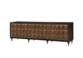 Diya Console Cabinet, Forged Bronze & Espresso Finish Ac02503 Bronze Wood