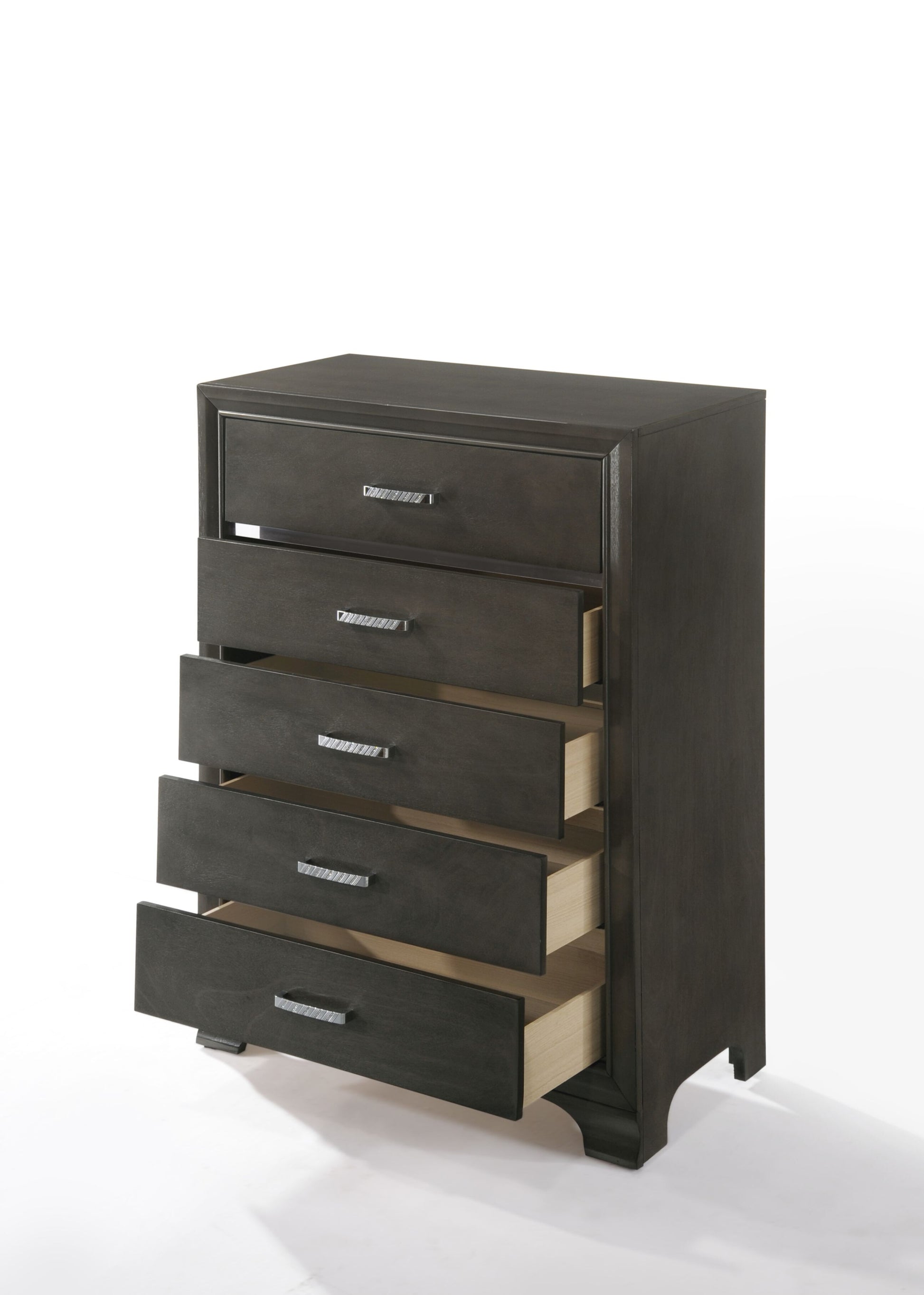 Grey 5 Drawer Chest Grey Bedroom Solid Wood