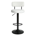 Modern Bar Stools Set Of 2,Curved Backrest Upholstered Counter Height Bar Stools,Adjustable Bar Stool 24.5