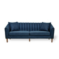 3 Seater Sofa Navy Blue Fabric