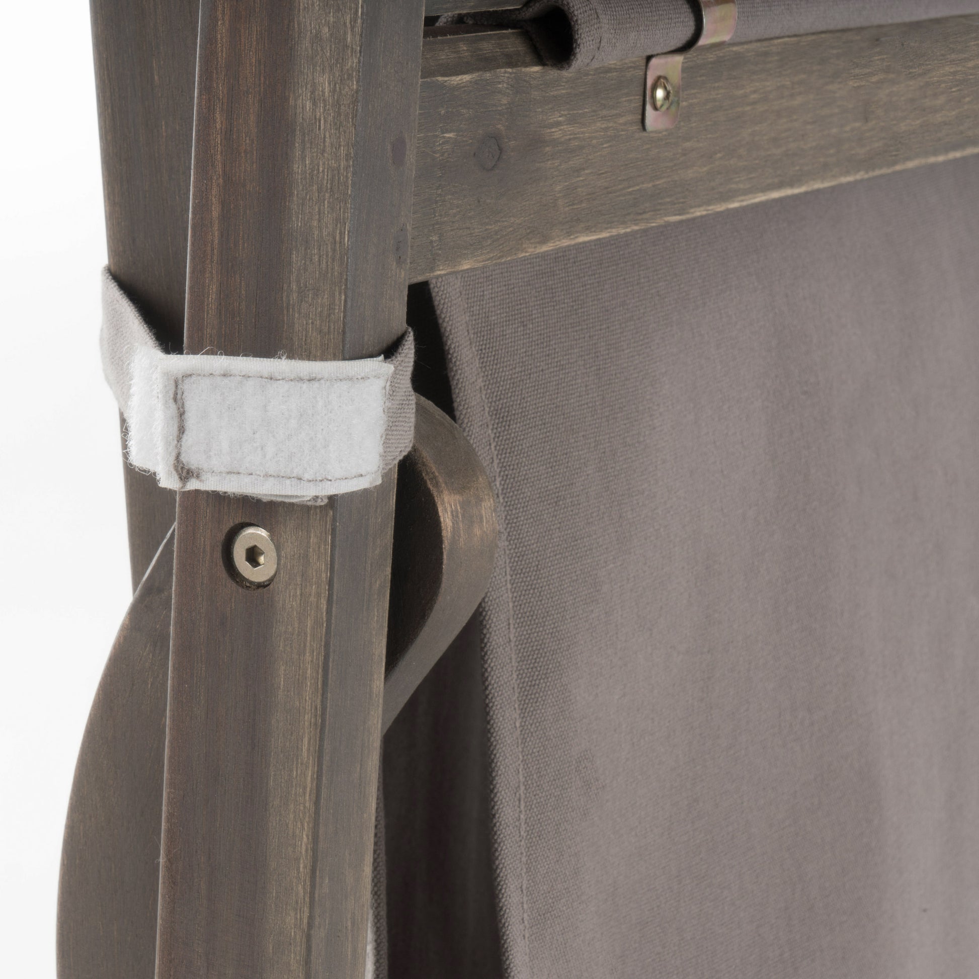 Nikki Beach Sling Chair Grey Set Of 2 Grey Wood