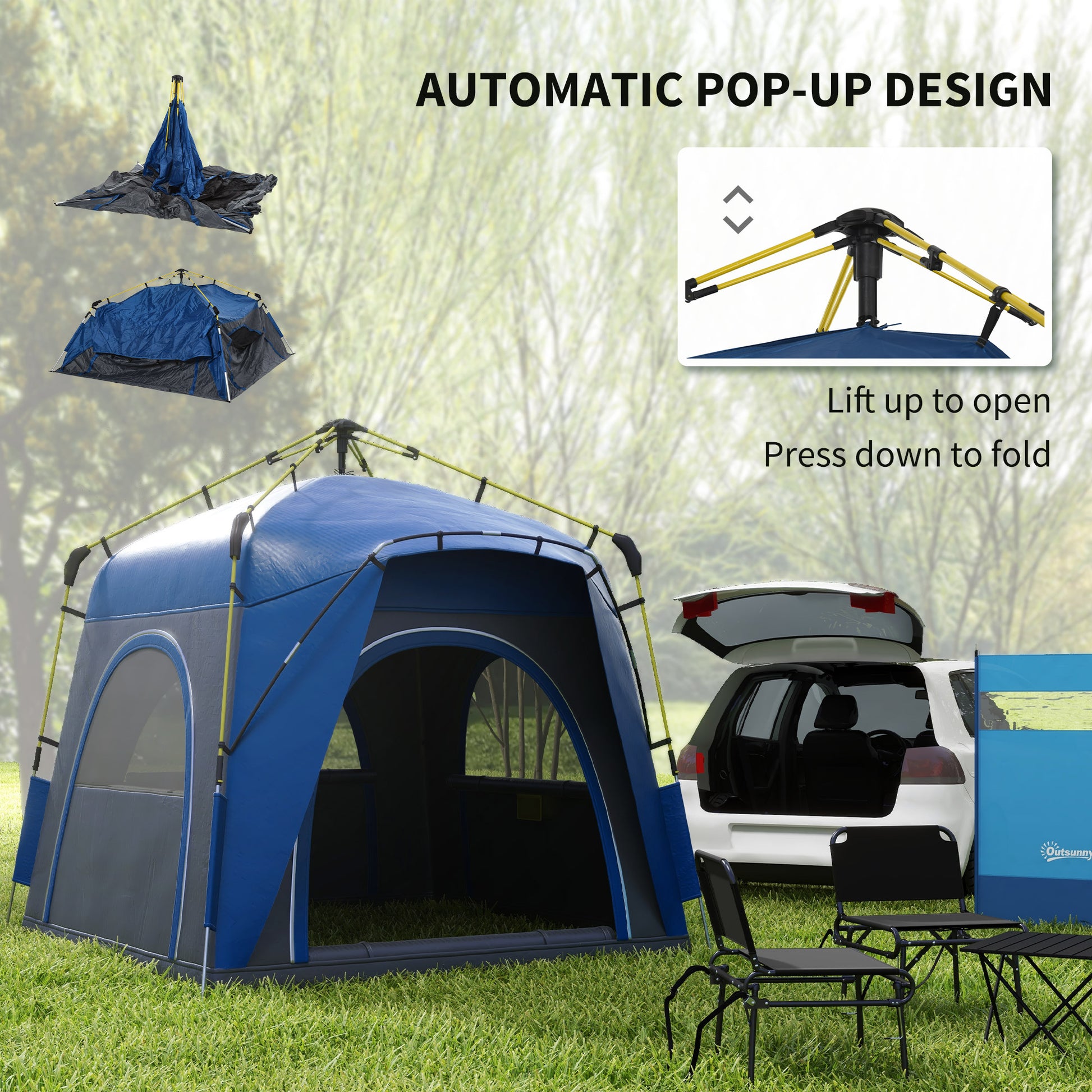 Pop Up Quick Setup Tents Outsunny Camping Tents Person Pop Up Tent