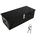 30 Inch Tool Box Underbody Flatbox Truck Car Outdoor Trailer Pickup,Rv Storage Organizer,Underbed Tools Chest Box W Side Handle And Lock Keys,Black Aluminum 5 Bar Tread 30.1