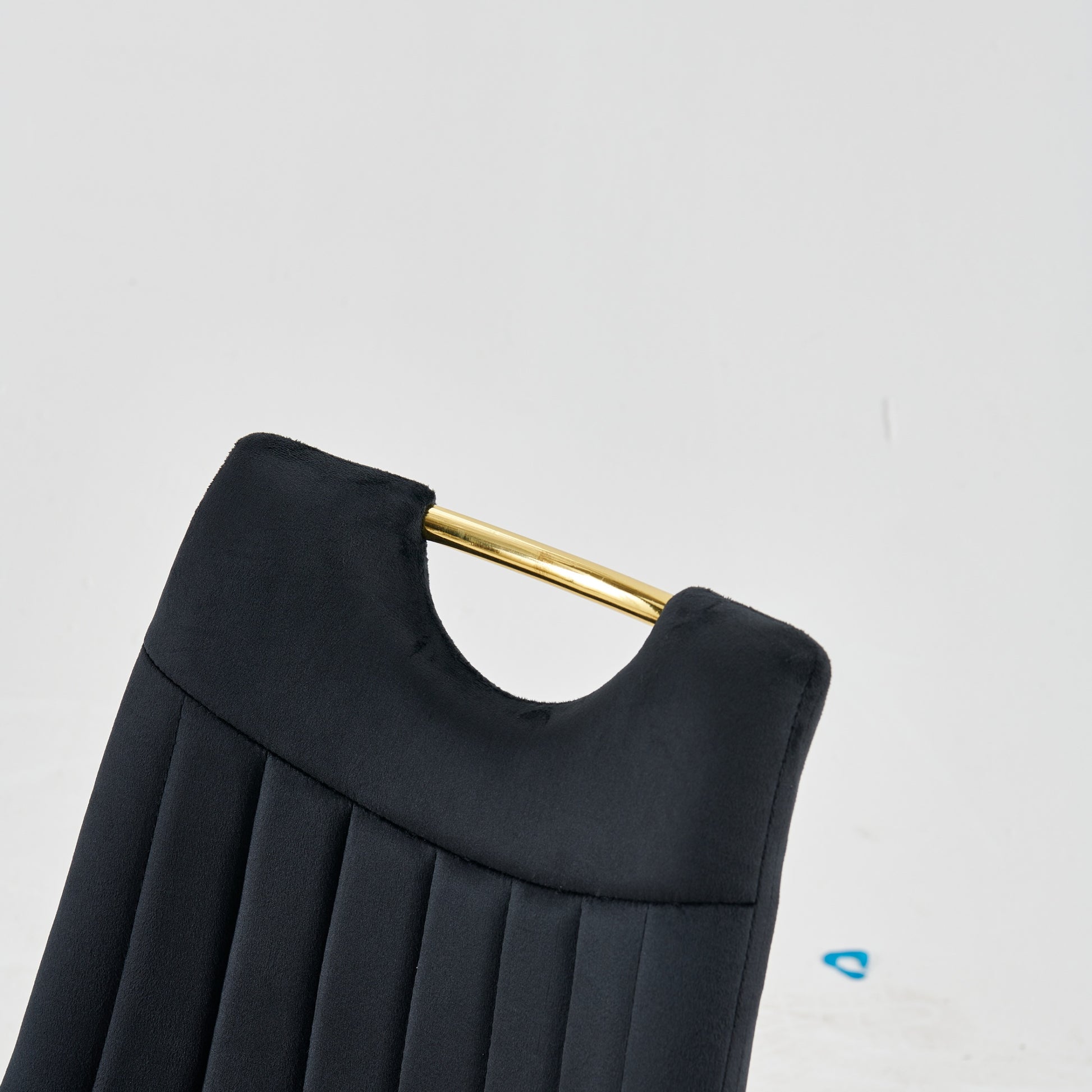 Golden Leg And Black Seat Chair,Set Of 4,Dining Chair,Coffee Chair Gold Black Metal